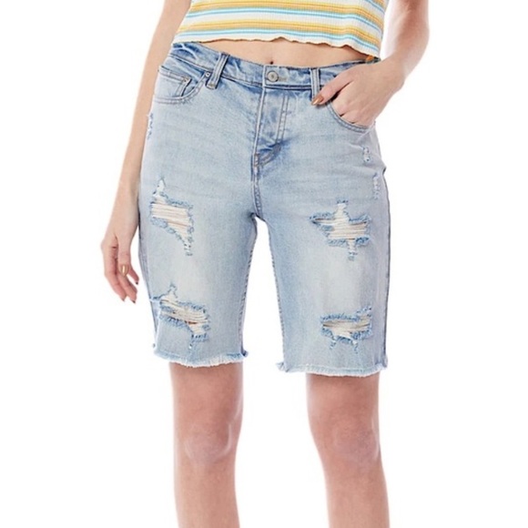 Judy Blue Pants - Judy Blue Distressed High Rise Shorts style JB1582 Sz L Women